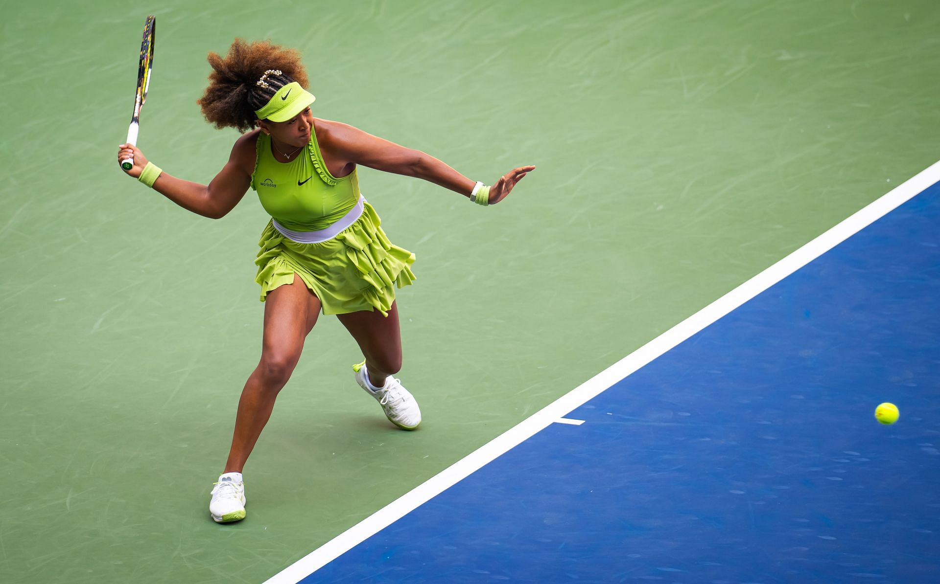 Naomi Osaka in action at US Open 2024 (Soure: Getty)